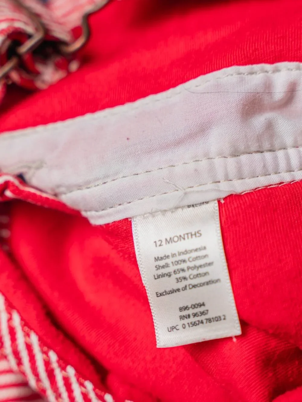 Vintage OshKosh red and white stripe overall